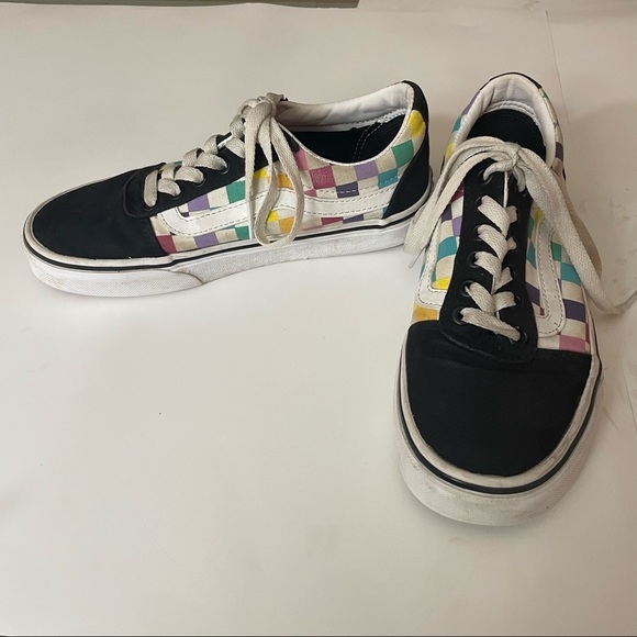 Vans Shoes - Vans Rainbow Checkerboard Old Skool Sneakers